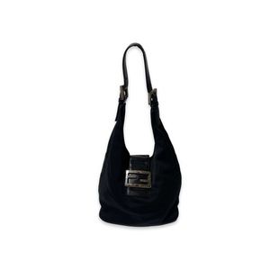 Fendi Neoprene Baguette Black Shoulder Bag